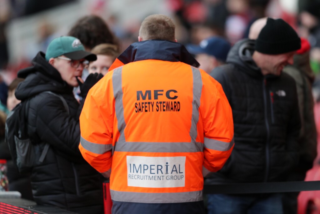 A Middlesbrough FC steward in 2025