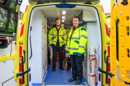 Medics Curtis Robinson and Emily Burns at CIPHER