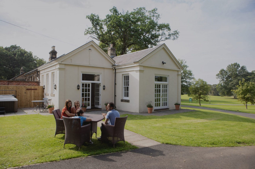 Family at Wynyard Hall self-catering cottages