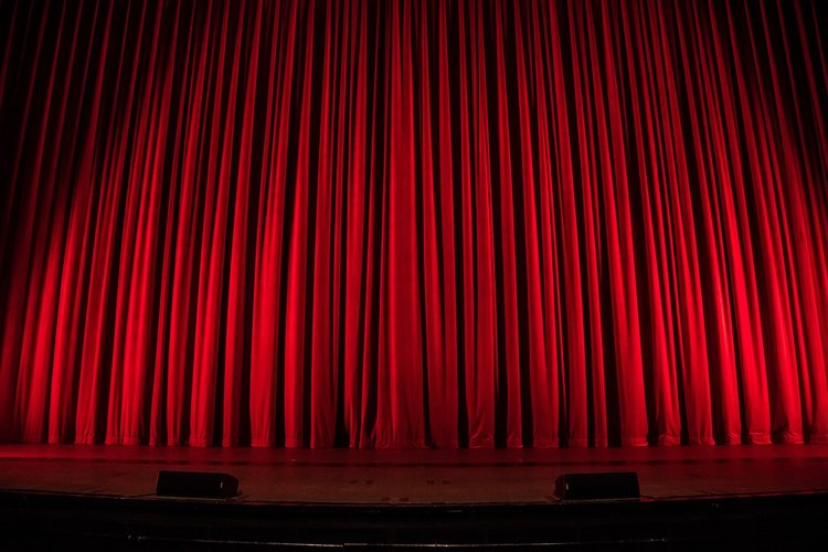 Red theatre curtain