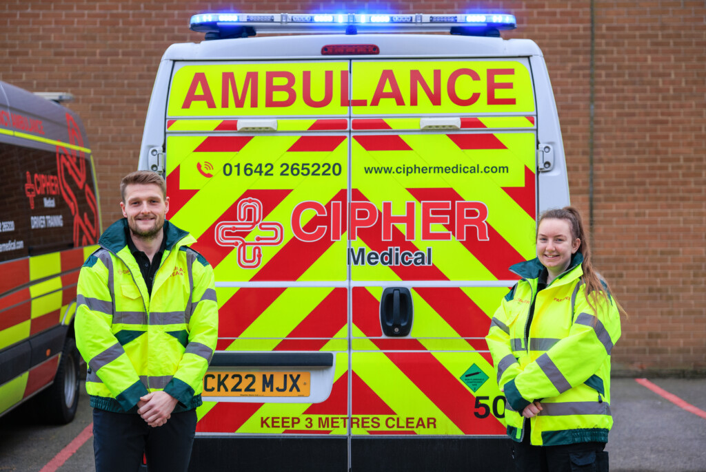 Medics Curtis Robinson and Emily Burns at CIPHER