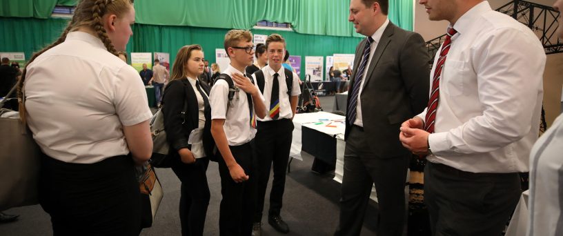 Ben Houchen talking to students at Tees Valley Skills and STEM event | Tees Valley Combined Authority