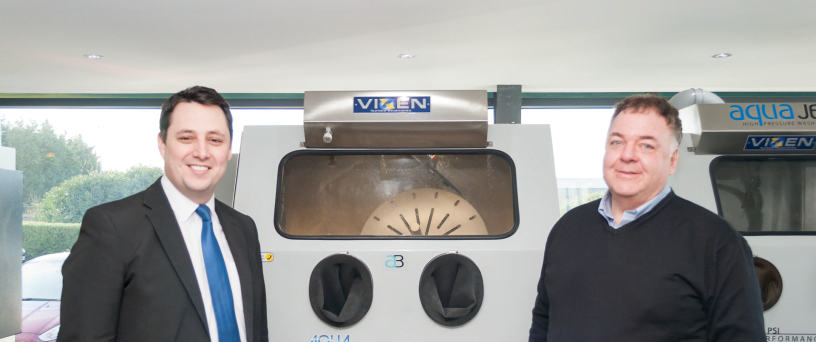 Ben with Aidan Mallon at Vixen Surface Treatments | Tees Valley Combined Authority