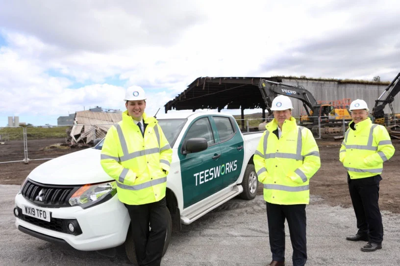  Tees Valley Mayor Ben Houchen launching Teesworks with Steve Gibson, vice chairman of the Development Corporation and Chris Musgrove, delivery partner