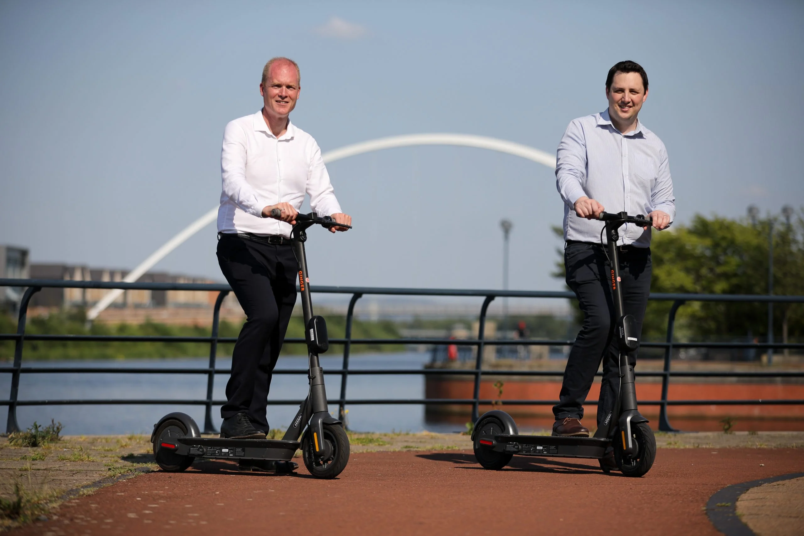 Tees Valley Mayor Ben Houchen with Paul Hodgins on E-Scooters