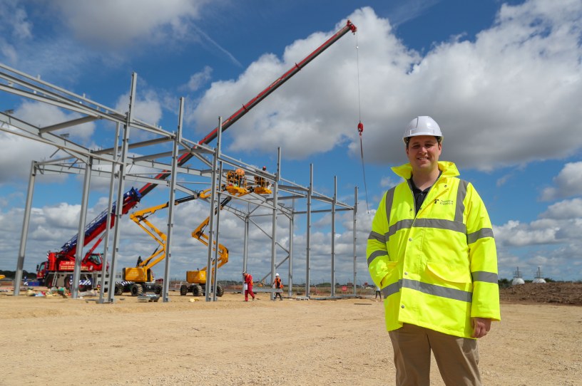 First Steel Erected at £200M Airport Business Park in Major Milestone