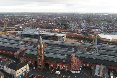 Darlington Station from above