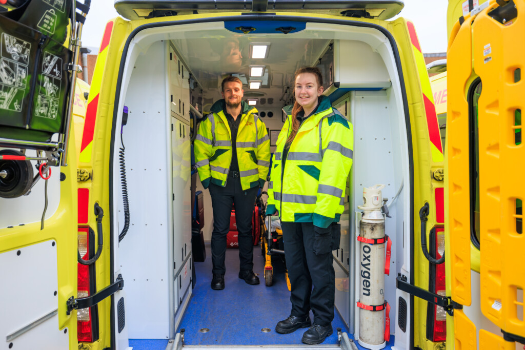 Paramedics Curtis Robinson and Emily Burns at CIPHER