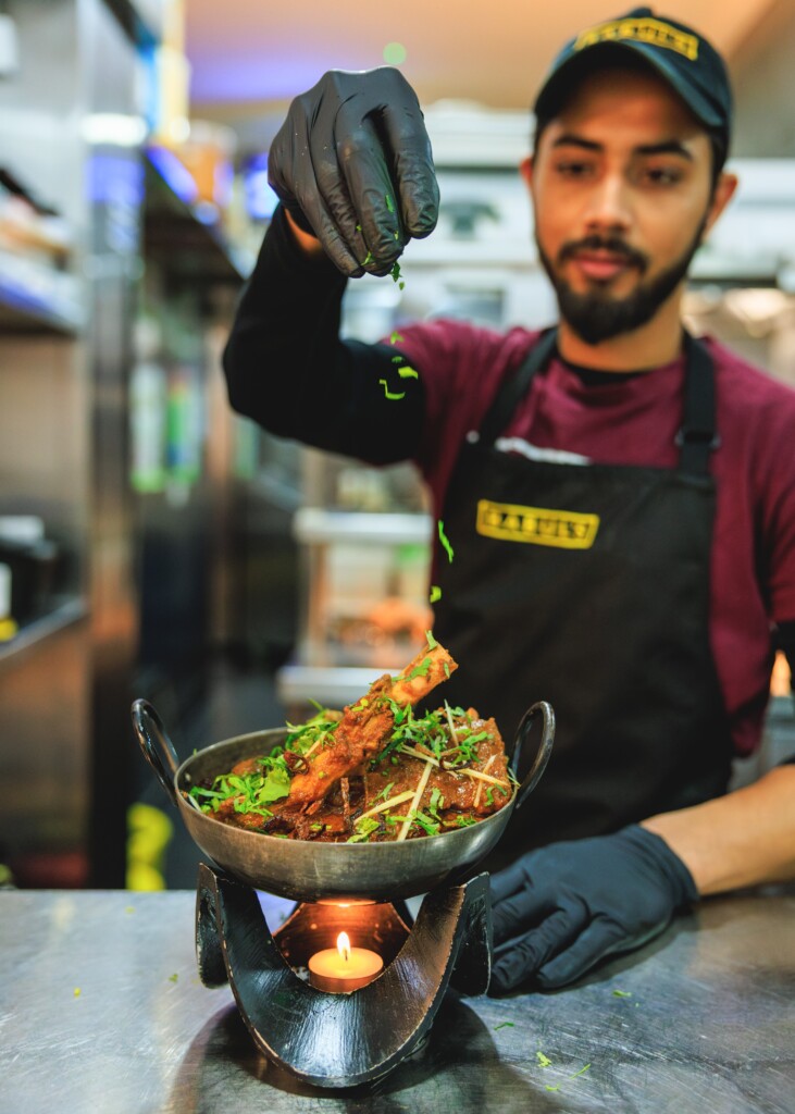 Babuls Railway Lamb being prepared